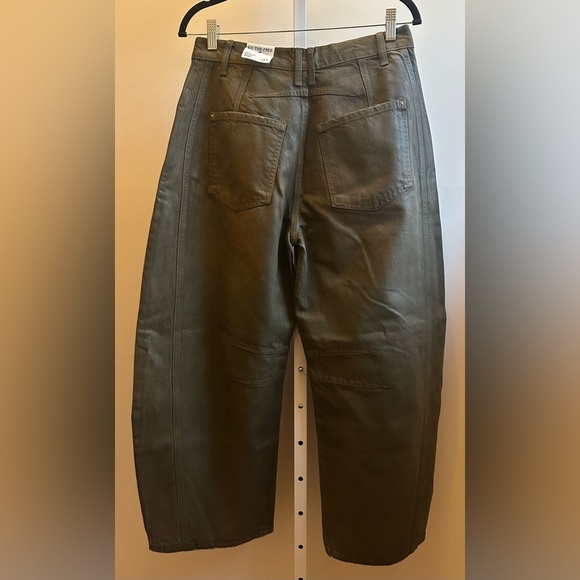 NWT We The Free Good Luck Barrel Coated Jeans 27 New Moon Brown - Picture 7 of 12